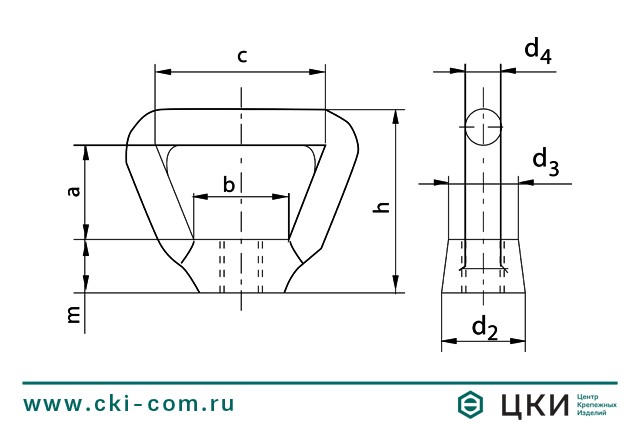 Гайка швартовная DIN 80704 чертёж ГК ЦКИ