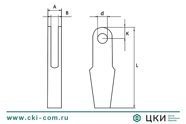 Зажим троса клиновой DIN 15315 Сertex чертёж ГК ЦКИ