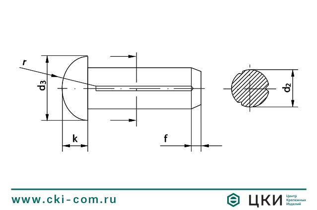 Штифт цилиндрический DIN 1476 чертеж