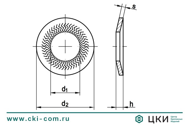 Шайба контактная рифленая art.88123