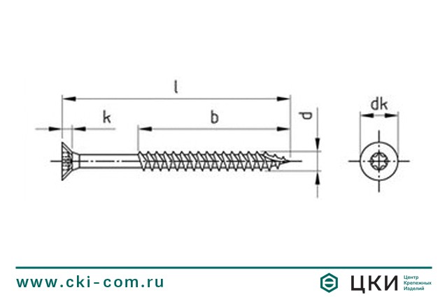 Саморез для дерева art.9042 чертеж