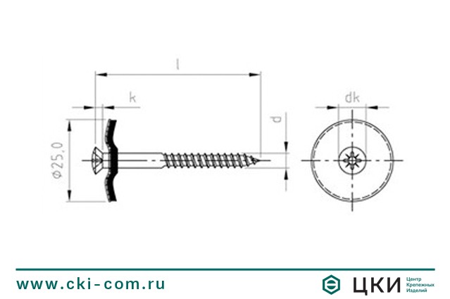 Саморез для дерева art.9069 чертеж