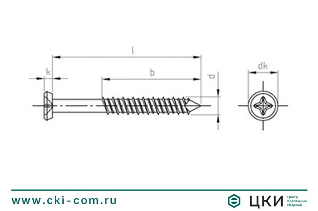 Саморез фасадный art.9092 чертеж