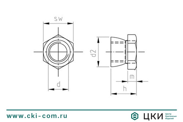 Разрывная гайка art.9150 чертёж