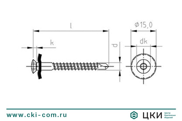 Шуруп art.9387 чертёж