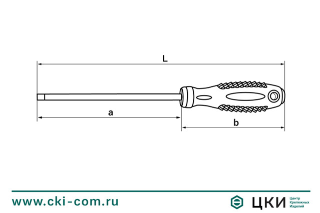 Отвертка крестообразная PZ, NPI чертёж