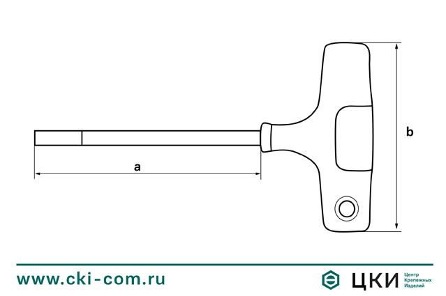 Отвертка Т-образная Felo серия 303 чертёж