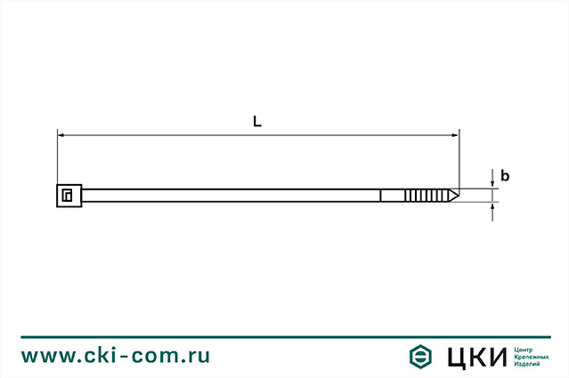 Стяжка кабельная цветная El-Fast (чертёж)