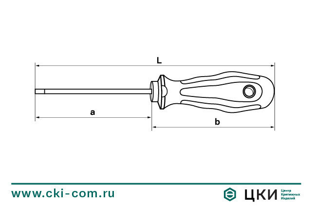 Отвёртка крестовая Felo PROFI (чертёж)