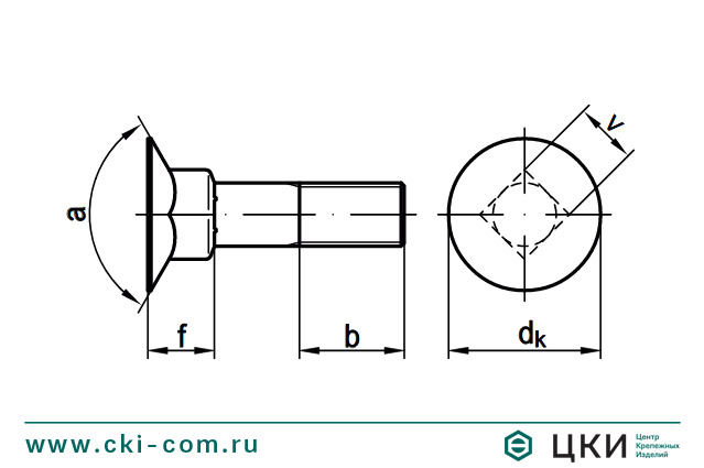 Болт DIN 605 чертёж