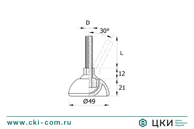 Опора шарнирная резьбовая чертеж