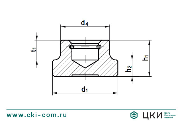 Упорная колодка DIN 6311 чертёж
