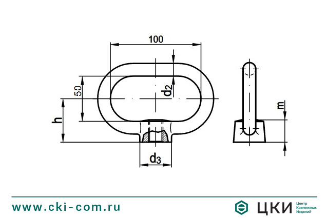 Гайка с кольцом для крышки DIN 28129 чертёж