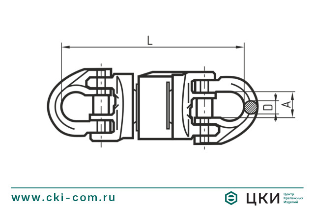 Вертлюг шарикоподшипниковый цепной Yoke чертеж