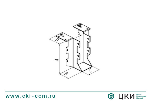Открытая опора бруса Американка чертёж