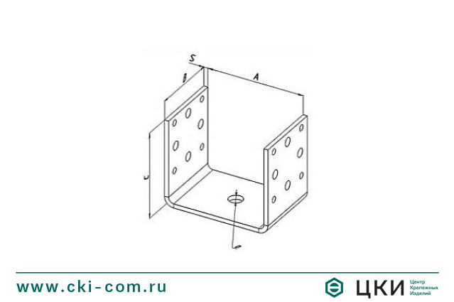 Скоба на брус чертёж