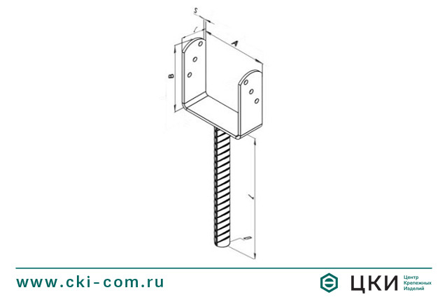 Основание колонны бруса чертёж