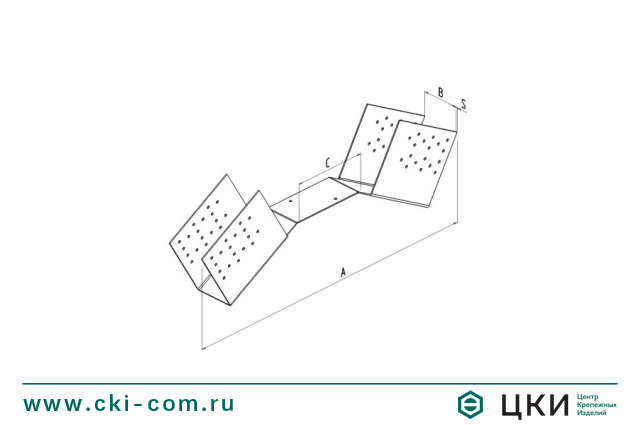 Кронштейн коньковый чертеж