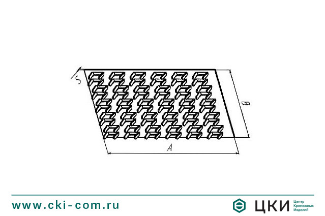 Пластина гвоздевая чертёж