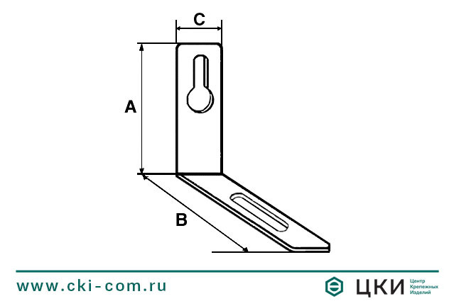 Кронштейн бытовой с петлёй чертёж