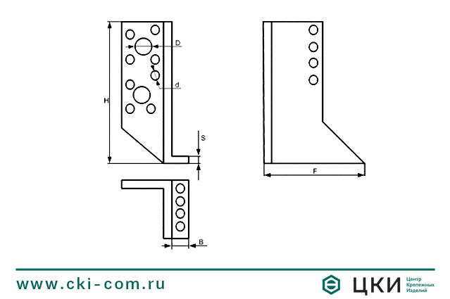 Опора балки левая чертёж