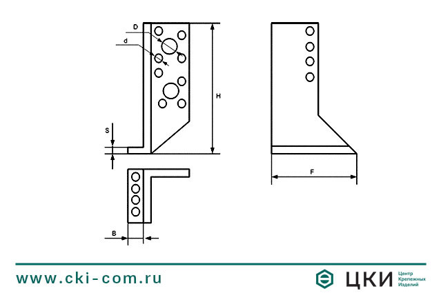 Опора балки правая чертёж
