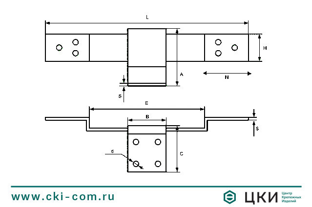 Опора стропильная скользящая чертёж
