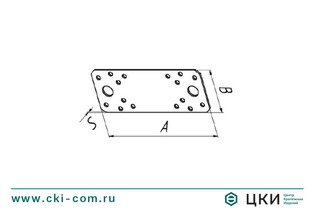 Пластина перфорированная 140х55 мм