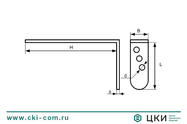 Уголок крепёжный окрашенный чертеж