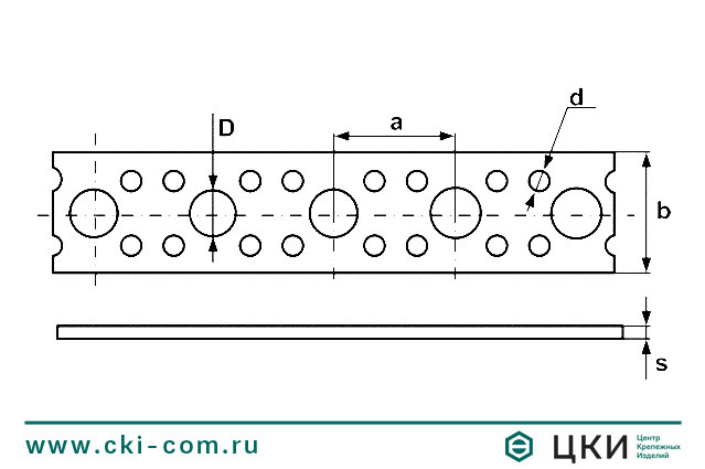 Лента монтажная хомут KVA чертёж