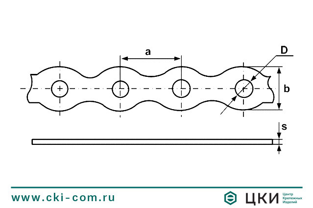 Лента монтажная хомут PVA чертёж