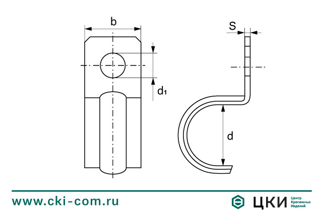 Хомут (скоба) BSM чертёж