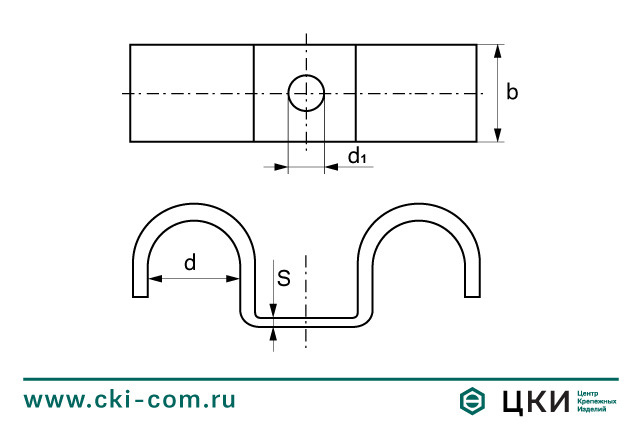 Хомут (скоба) BSMZ чертёж
