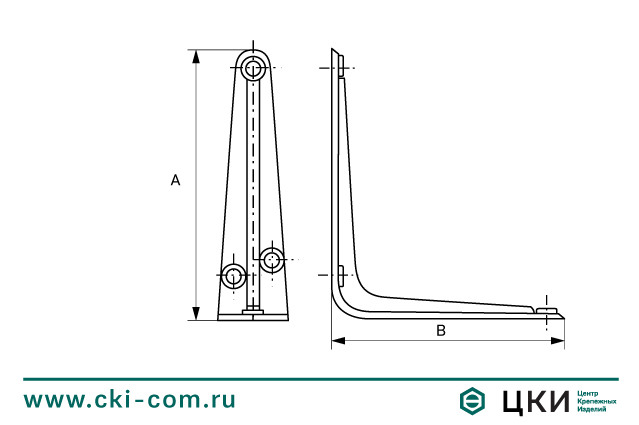 Консоль мебельная с ребром жёсткости