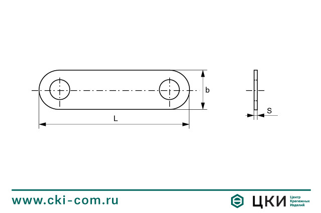Пластина мебельная прямая скруглённая (чертеж)