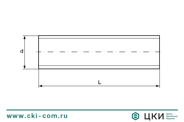 Шпилька DIN 976 (чертеж)