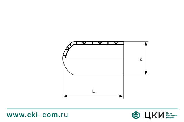 Заглушка наружная круглая (чертеж)