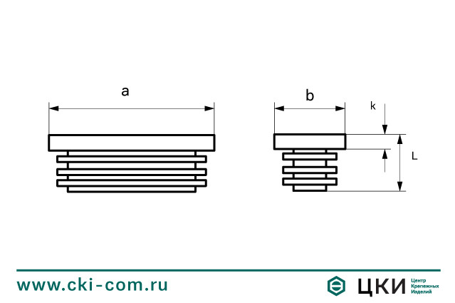 Заглушка овальная внутренняя (чертёж)