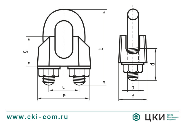 Зажим троса DIN 1142 (чертёж)