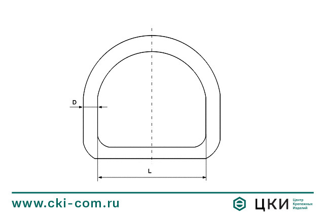 Кольцо D-образное М 8274-Н (чертёж)