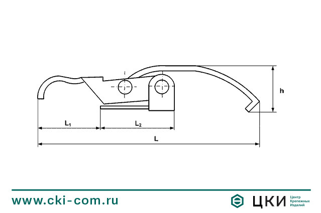 Замок-стяжка нержавеющий М 8053 С