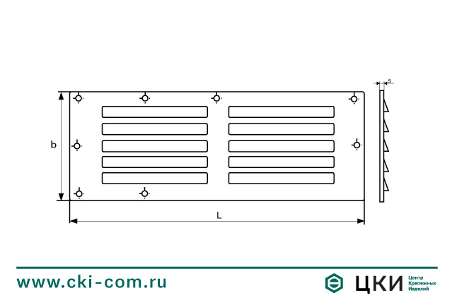 Решетка вентиляционная М 8057 C нержавеющая