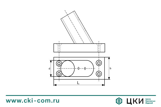 Стакан 60 градусов М 8204 нержавеющий (чертеж)