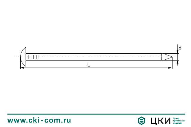 Гвоздь MSR чертёж
