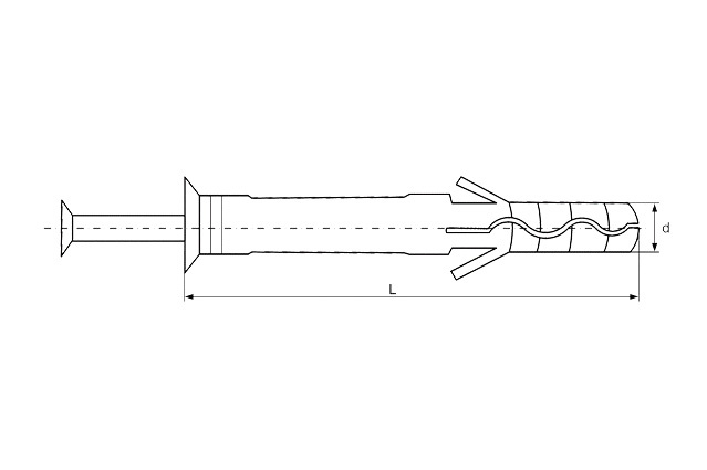 Дюбель с нейлоновым гвоздем PDGN