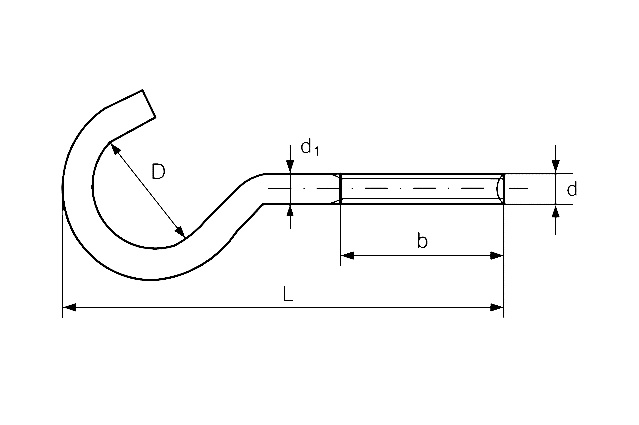 Винт с крючком