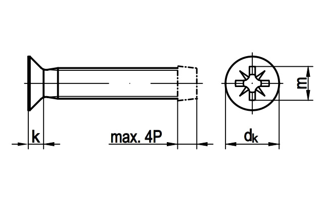 Винт DIN 7500 M резьбовыдавливающий