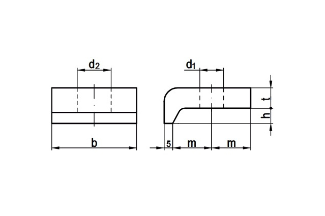 Пластина зажимная для труб DIN 3568