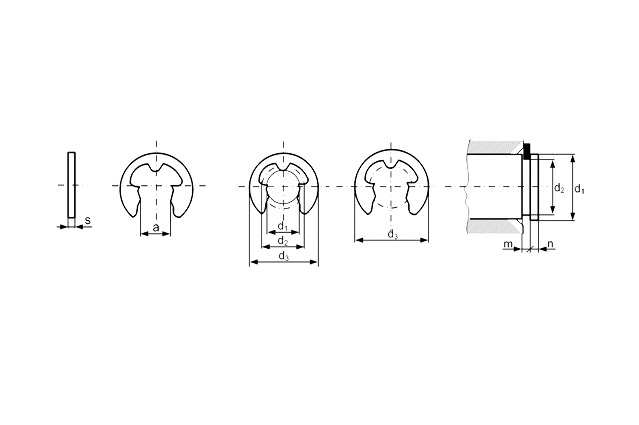 Шайба стопорная упорная быстросъёмная DIN 6799