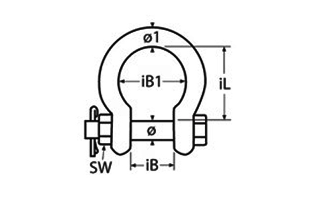 Скоба монтажная кованая омегаобразная со шплинтом art. 814068